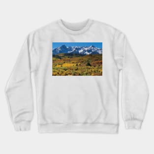 Trees With Mountain Range In The Background Crewneck Sweatshirt